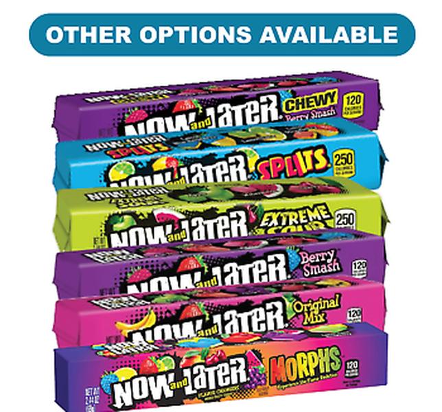 Now and Later Fruit Chews Multiple Flavours Available – Long-Lasting Flavour in Every Bite! (63g) (US)