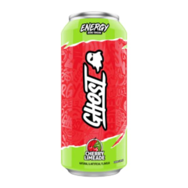 4 Pack Of GHOST Energy Cherry Limeade β Zero Sugar, Bold Flavour, 16oz Can Sport Beverage