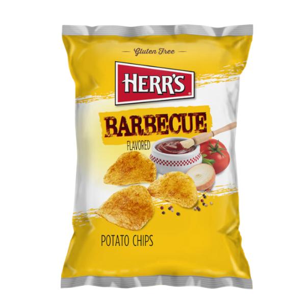 Herr’s 28g Crisps – Barbecue, Sour Cream & Onion, Honey Barbecue – Only 75p Each!