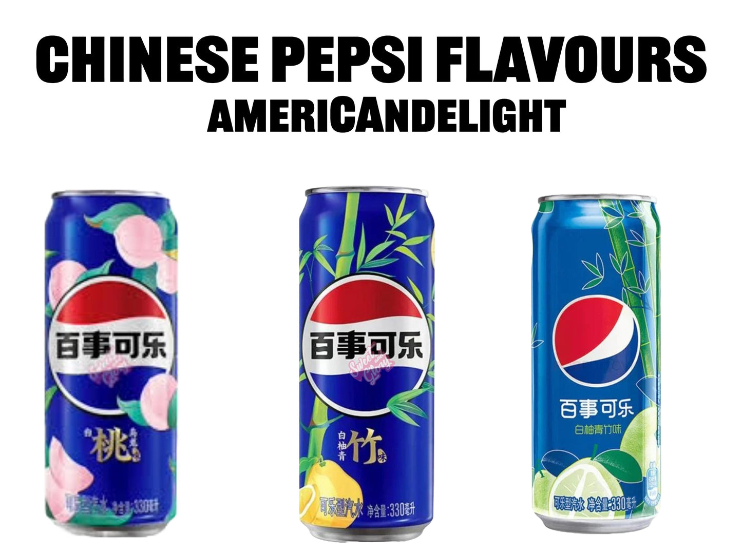 Chinese Pepsi Multiple Flavours Available 330ml Cans