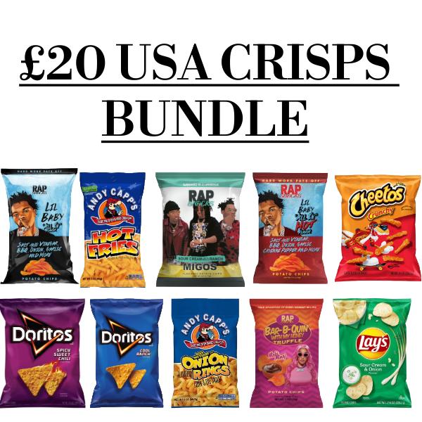 £20 American Crisp Bundle – Ultimate Snack Haul! Multiple Flavours Included! Great for Value!
