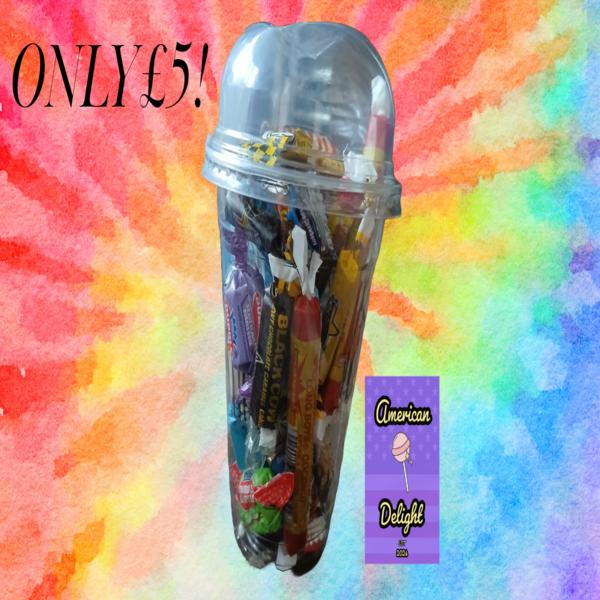 American Mini Candy Mix in Smoothie Cup - 451ml - Sweets