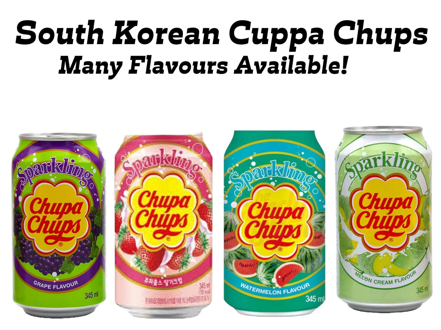 Korean Chupa Chups Sparkling Drinks: Lollipop Flavors in Every Fizzy Sip!