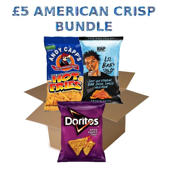 £5 American Crisps Bundle – 3 Unique Brands For A GREAT PRICE! Doritos, Rap Snacks, Andy Capps