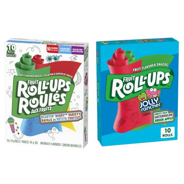 Fruit Roll-Ups Berry & Jolly Rancher Roll-Ups Pack Of 10- The Ultimate Fruity Fun! - Sweet, Candy